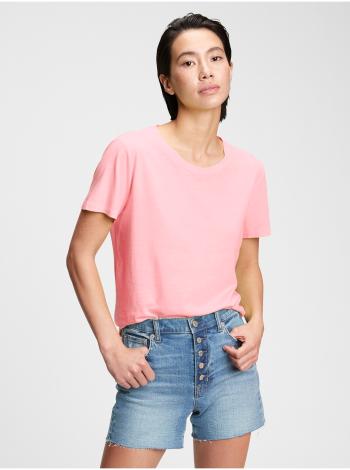 Růžové dámské tričko organic vintage
