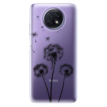 Odolné silikonové pouzdro iSaprio - Three Dandelions - black - Xiaomi Redmi Note 9T