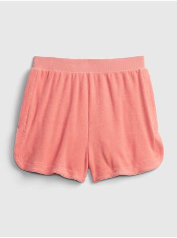 Oranžové dámské kraťasy GAP towel terry high rise dolphin short