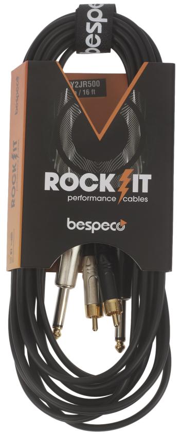 Bespeco ROCKIT Interlink Cable 2x RCA - 2x Jack Mono 5 m