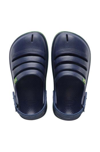 Dětské pantofle Havaianas KIDS CLOG BRASIL tmavomodrá barva