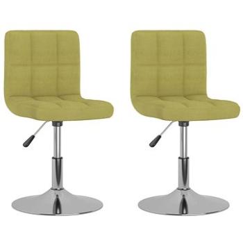 Otočné jídelní židle 2 ks zelené textil, 334214 (334214)