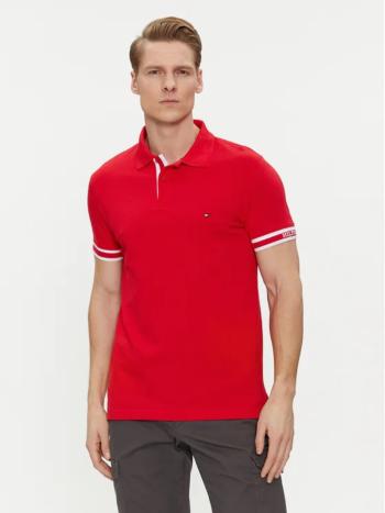 Tommy Hilfiger pánské červené polo tričko - L (XLG)