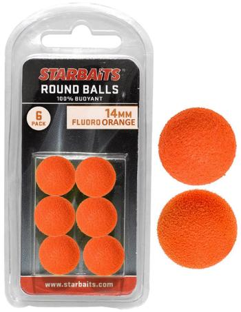 Starbaits Pěnová nástraha Round Balls 14mm 6ks - oranžová