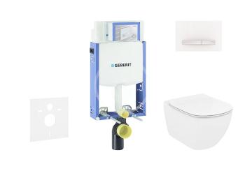 GEBERIT Kombifix Modul pro závěsné WC s tlačítkem Sigma50, alpská bílá + Ideal Standard Tesi WC a sedátko, Aquablade, SoftClose 110.302.00.5 NU8