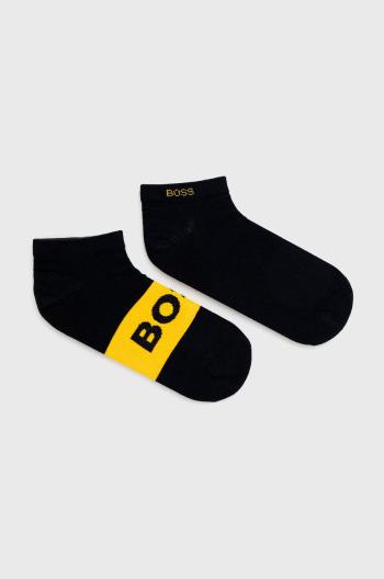 Ponožky BOSS (2-pak) pánské, černá barva