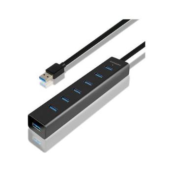 AXAGO HUE-SA7BP externí USB HUB 7port (7x USB 3.0 napájecí), HUE-SA7BP