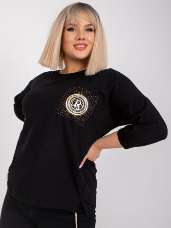 ČERNÁ HALENKA S KAPSOU -RV-BZ-7605.27X-BLACK Velikost: ONE SIZE