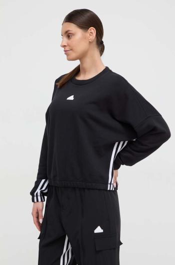 Mikina adidas dámská, černá barva, vzorovaná, IP2391