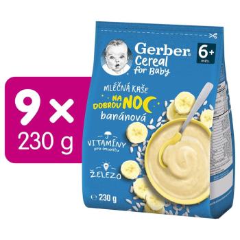 Gerber Cereal mléčná kaše banánová Dobrou noc 9x230 g