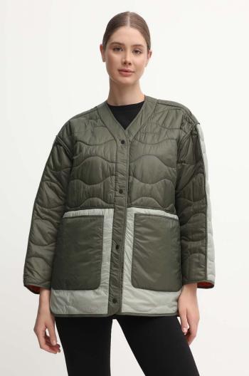 Oboustranná bunda Peak Performance Quilted dámská, oranžová barva, přechodná, oversize