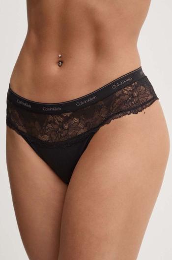 Tanga Calvin Klein Underwear černá barva, 000QF7980E