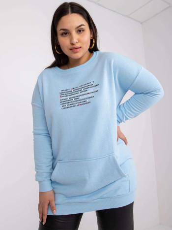 SVĚTLE MODRÁ DLOUHÁ MIKINA DESIREE -RV-BL-7124.01-LIGHT BLUE Velikost: ONE SIZE