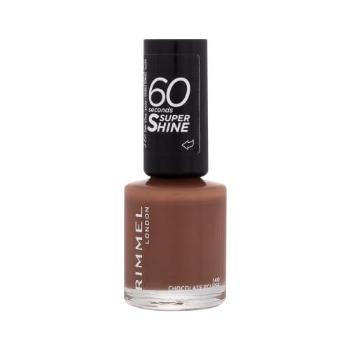 Rimmel London 60 Seconds Super Shine 8 ml lak na nehty pro ženy 140 Chocolate Eclipse