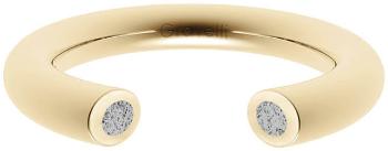Gravelli Otevřený prsten s betonem Open zlatá/šedá GJRWYGG107 53 mm