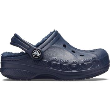 Crocs BAYA LINED CLOG K Dětské pantofle, tmavě modrá, velikost 34/35