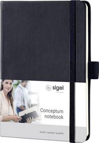 Sigel CONCEPTUM® CO131 poznámková kniha čtverečkovaný černá Počet listů: 97 DIN A6