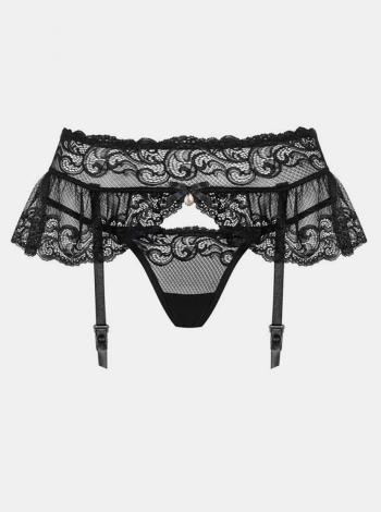 Koketní podvazkový pás 830 - GAR garter belt - Obsessive černá