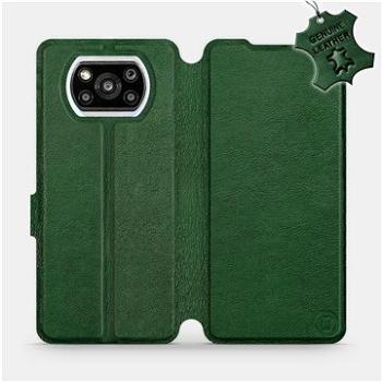 Kožené flip pouzdro na mobil Xiaomi Poco X3 Pro - Zelené -  Green Leather (5903516704767)