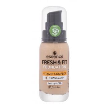 Essence Fresh & Fit 30 ml make-up pro ženy 10 Fresh Ivory na všechny typy pleti; na rozjasnění pleti; výživa a regenerace pleti