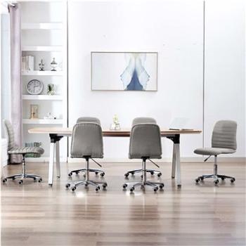 Jídelní židle 6 ks světle šedé textil  (3056540)