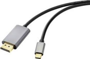 DisplayPort kabel Renkforce [1x USB-C™ zástrčka - 1x zástrčka DisplayPort] černá 1.00 m