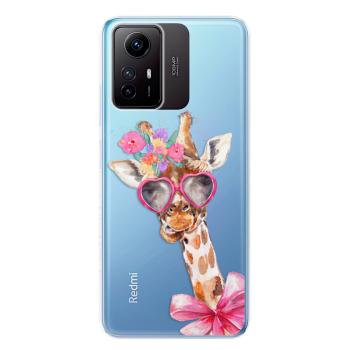 Odolné silikonové pouzdro iSaprio - Lady Giraffe - Xiaomi Redmi Note 12S