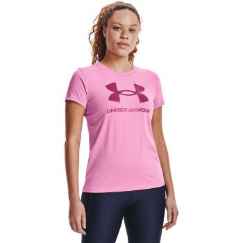 Under Armour LIVE SPORTSTYLE GRAPHIC SS Dámské triko, růžová, velikost XS