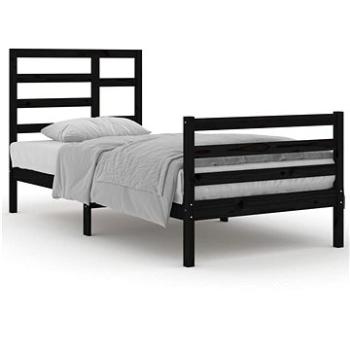 Rám postele černý masivní dřevo 90 × 200 cm, 3105849 (3105849)