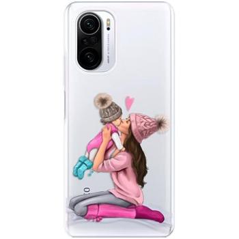 iSaprio Kissing Mom - Brunette and Girl pro Xiaomi Poco F3 (kmbrugirl-TPU3-PocoF3)