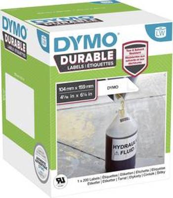 DYMO etikety v roli 159 x 104 mm polypropylenová fólie bílá 200 ks permanentní 2112287 univerzální etikety, Adresní nálepky