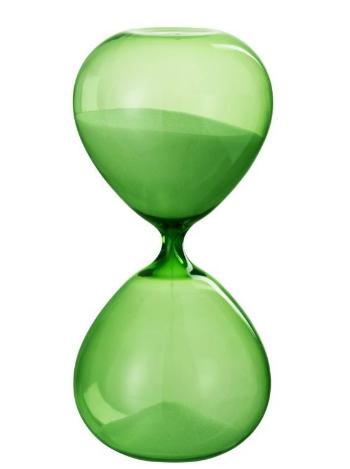 Zelené skleněné přesýpací hodiny Hourglass - Ø 14*30cm 86138