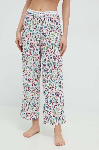 Pyžamové kalhoty Tommy Hilfiger dámské, bílá barva