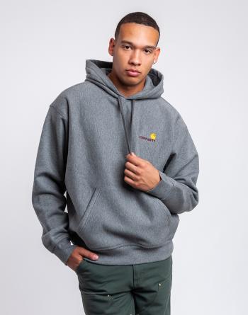 Carhartt WIP Hooded American Script Sweat Dark Grey Heather S