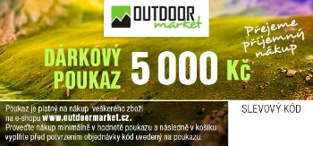 Outdoormarket Dárkový poukaz Hodnota: 5000