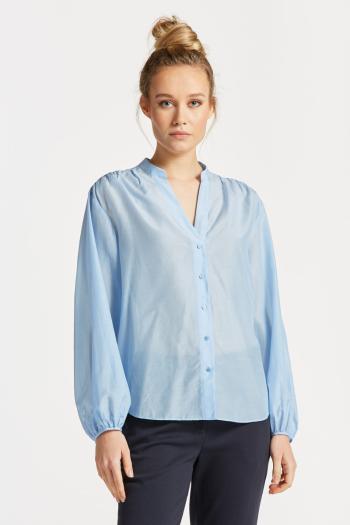 KOŠILE GANT REL COTTON SILK BLOUSE modrá 38