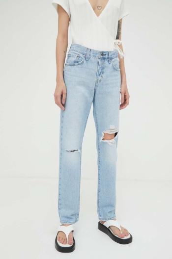 Džíny Levi's MIDDY STRAIGHT dámské, medium waist