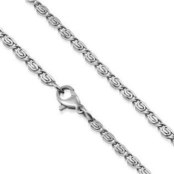 Šperky4U Ocelový řetízek řecký klíč, tl. 3 mm - OPE1213-030-60