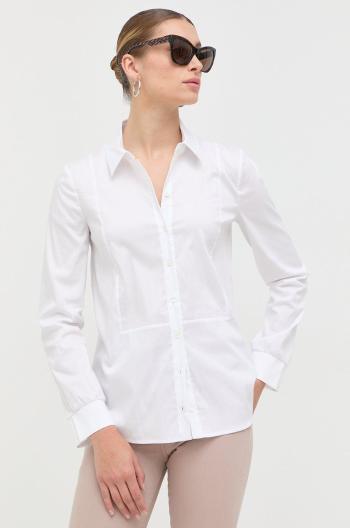 Košile Patrizia Pepe dámská, bílá barva, regular, s klasickým límcem