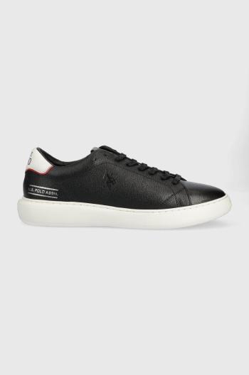 Kožené sneakers boty U.S. Polo Assn. Cryme černá barva