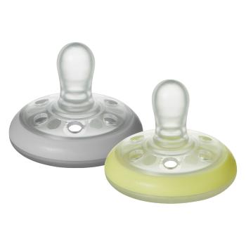 Tommee Tippee Šidítko C2N silikon Natural Night 0-6m 2 ks