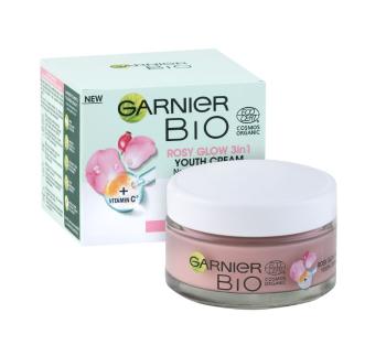 Garnier BIO Rosy Glow 3v1 denní krém šípkový 50 ml