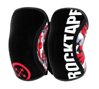 RockTape Assassins návleky na kolena červené maskování XL 7 mm