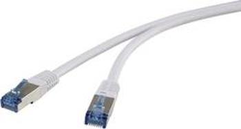 Síťový kabel RJ45 Renkforce RF-4534800, CAT 6A, S/FTP, 1.00 m, šedá