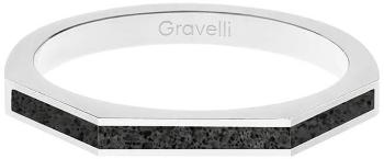 Gravelli Ocelový prsten s betonem Three Side ocelová/antracitová GJRWSSA123 50 mm