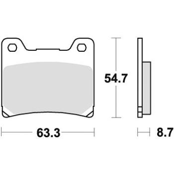 Braking brzdové destičky (semi-metalická směs SM1) (2ks) M501-103 (M501-103)