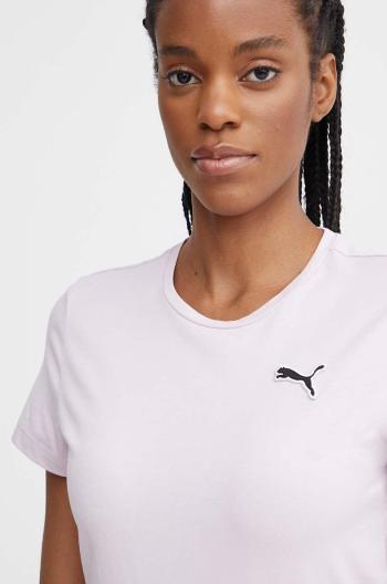 Bavlněné tričko Puma BETTER ESSENTIALS fialová barva, 675986