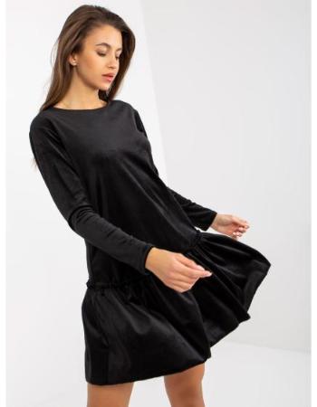 Dámské šaty s volánem koktejlové RUE PARIS černé  