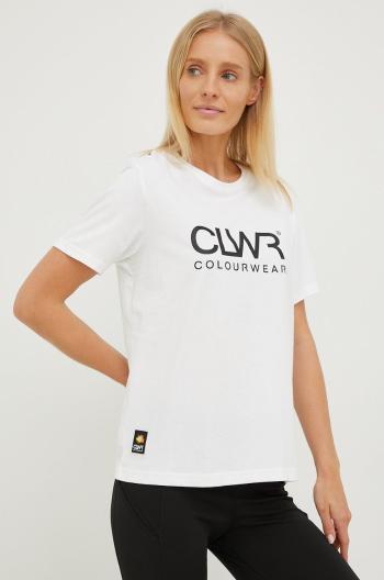Bavlněné tričko Colourwear bílá barva