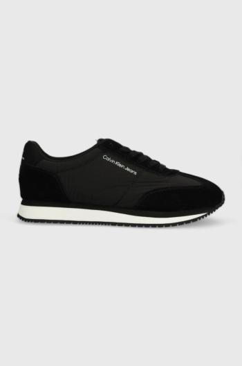 Sneakers boty Calvin Klein Jeans RETRO RUNNER WINGTIP MIX černá barva, YM0YM00620